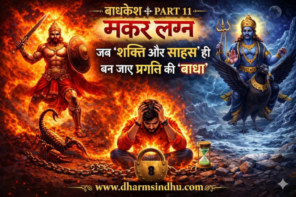 “बाधक से सिद्धि : भाग 11: मकर लग्न — जब ‘शक्ति और साहस’ ही बन जाए प्रगति की ‘बाधा’