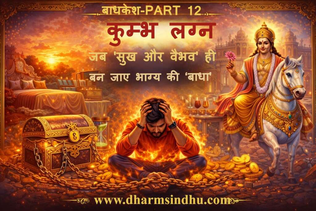 “बाधक से सिद्धि : भाग 12: कुंभ लग्न — जब ‘सुख और वैभव’ ही बन जाए भाग्य की ‘बाधा’