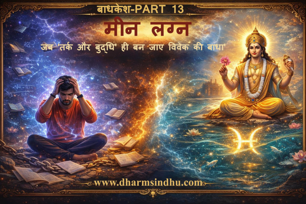 “बाधक से सिद्धि : भाग 13: मीन लग्न — जब ‘तर्क और बुद्धि’ ही बन जाए विवेक की ‘बाधा’