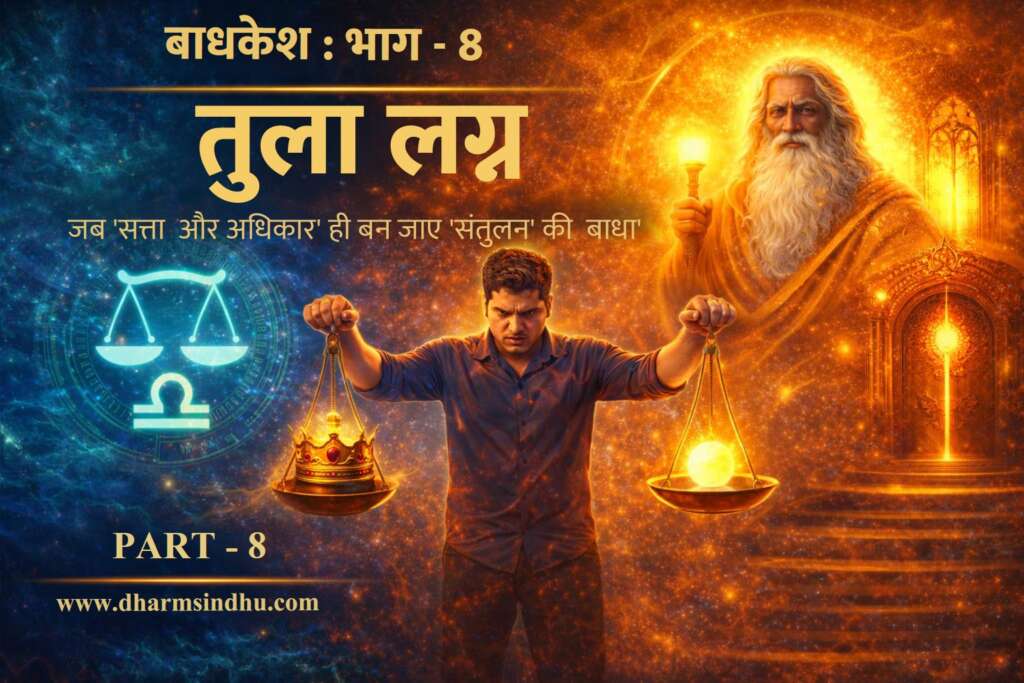 “बाधक से सिद्धि : भाग 8: तुला लग्न — जब ‘सत्ता और अधिकार’ ही बन जाए संतुलन की ‘बाधा’