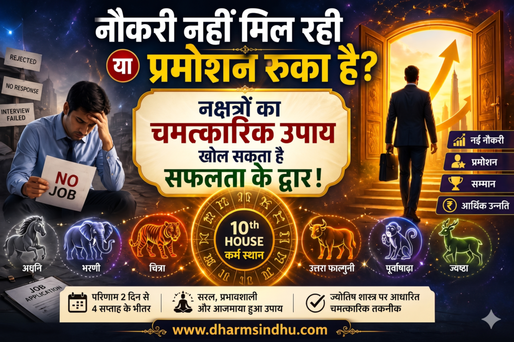 चाहे नयी नौकरी की समस्या हो या जॉब में प्रमोशन की? आजमाएं नक्षत्रों का चमत्कारिक उपाय