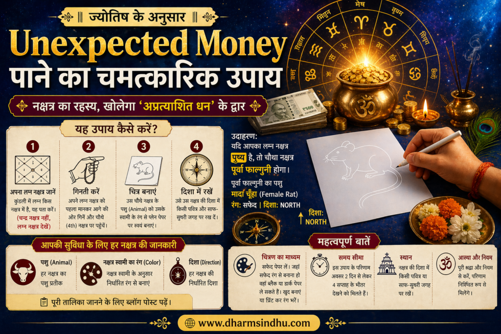 ज्योतिष के अनुसार ‘Unexpected Money’ पाने का चमत्कारिक उपाय