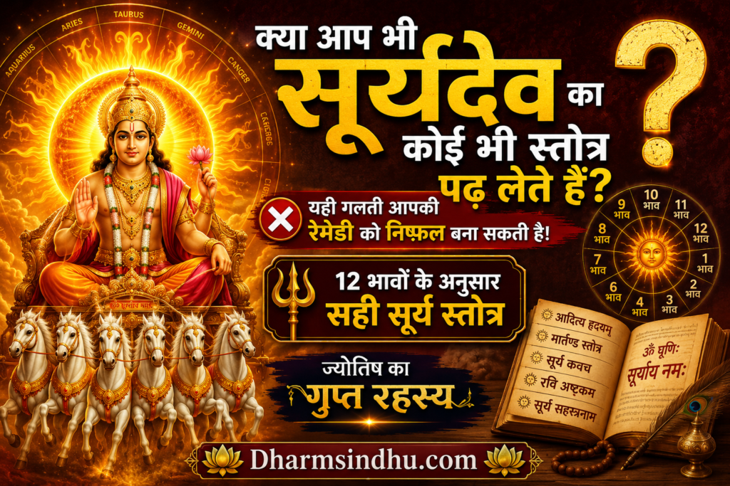 क्या आप भी सूर्य देव का कोई भी स्तोत्र पढ़ लेते हैं? रुकिए! आज ज्योतिष का वह सबसे बड़ा रहस्य जानिए जो भेड़चाल में खो गया था