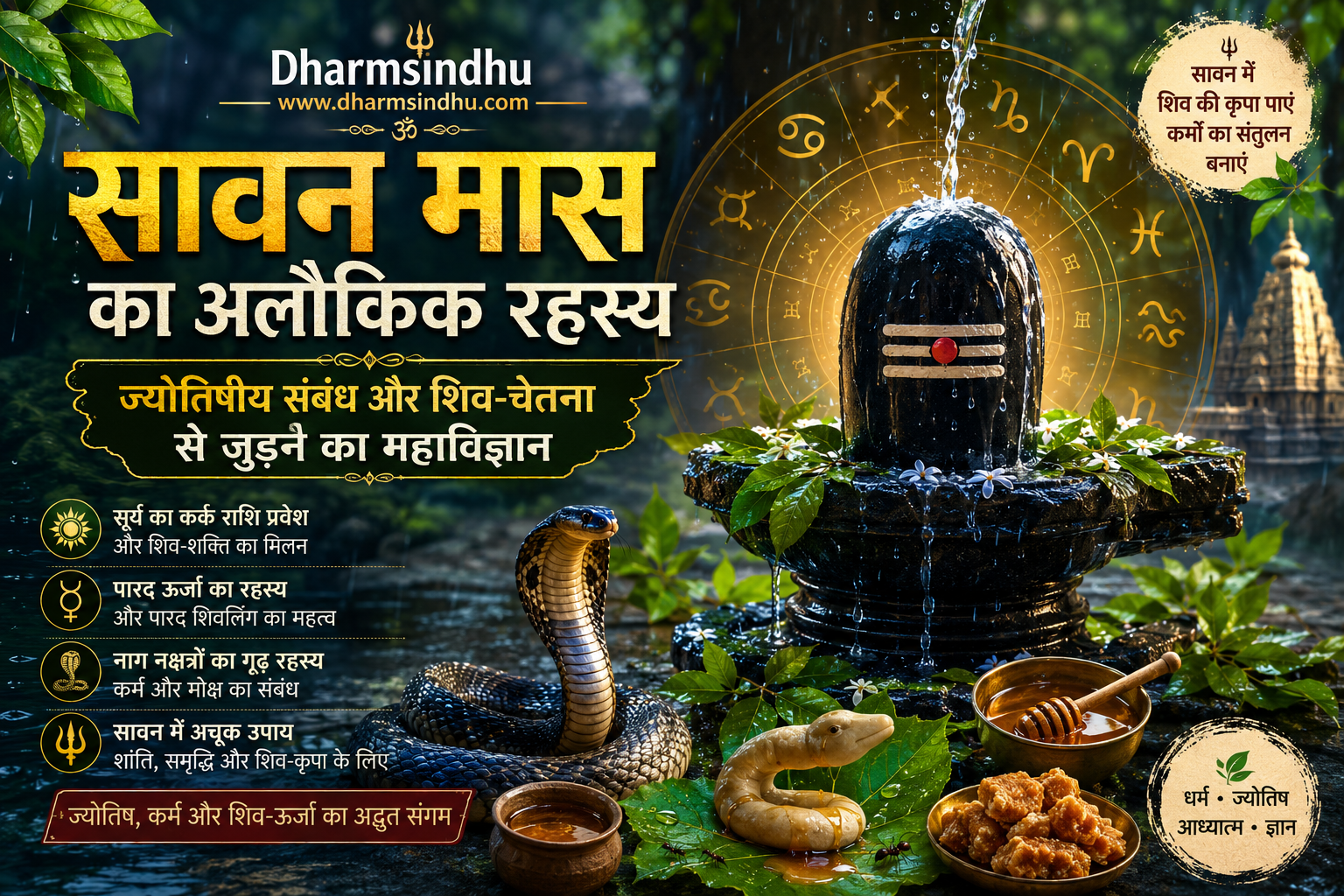 सावन मास का अलौकिक रहस्य: ज्योतिषीय संबंध और शिव-चेतना से जुड़ने का महाविज्ञान